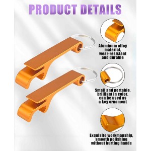 18PCS 9 Colored Keychain Bottle Opener for Men, Small Key Chain Beer Opener