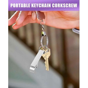 18PCS 9 Colored Keychain Bottle Opener for Men, Small Key Chain Beer Opener