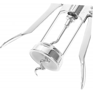 Manual Wing Wine Corkscrew with Wide Handle Quick Spiral Opener for Opening Silver Multifunctional Corkscrew for Home and Party Use Wine Lovers