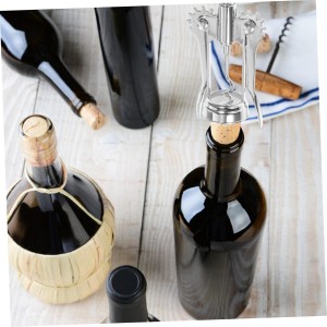 Manual Wing Wine Corkscrew with Wide Handle Quick Spiral Opener for Opening Silver Multifunctional Corkscrew for Home and Party Use Wine Lovers