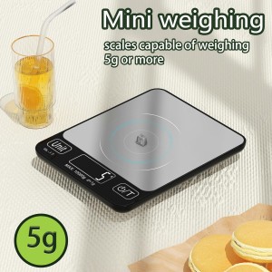 Food Scale Digital, 10kg/22lb Kitchen Scales Weight for Baking, Cooking, Keto and Meal Prep with 7 Units, Balance Alimentaire 1g Accuracy LCD Display, Grams Oz, Silver (Battery Included)