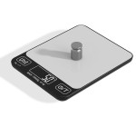 Food Scale Digital, 10kg/22lb Kitchen Scales Weight for Baking, Cooking, Keto and Meal Prep with 7 Units, Balance Alimentaire 1g Accuracy LCD Display, Grams Oz, Silver (Battery Included)