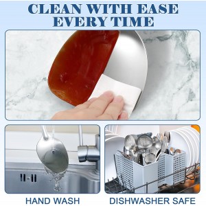 BEWOS Cooking Utensils Set 15 Piece - Stainless Steel Kitchen Utensils Set, Kitchen Tools Set with Spatula and Holder, Non-Toxic, Dishwasher Safe & Heat Resistant