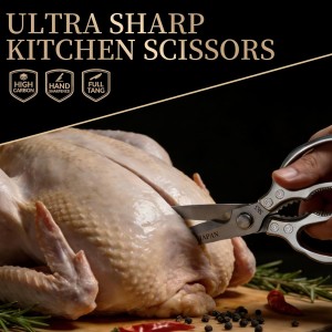 Kitchen Scissors for Food, Multi-All Purpose Japan Kitchen Shears, Heavy Duty Poultry Shear Dishwasher Safe Chicken Scissor, Seafood Shears, Meat Scissors Gifts for Men Women