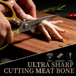 Kitchen Scissors for Food, Multi-All Purpose Japan Kitchen Shears, Heavy Duty Poultry Shear Dishwasher Safe Chicken Scissor, Seafood Shears, Meat Scissors Gifts for Men Women