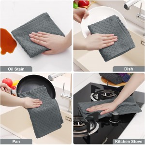 Homaxy 100% Cotton Terry Kitchen Towels(15