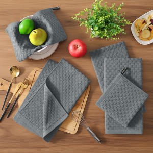 Homaxy 100% Cotton Terry Kitchen Towels(15