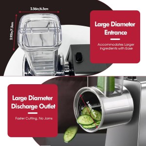 Cheese Grater Electric, Electric Grater 250W for Block Cheese with 7 Different Blades, Electric Cheese Shredder, Electric Salad Maker with Cleaning Brush for Fruits, Vegetables