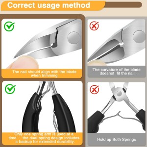 Extended Toenail Clippers for Thick Toenails, Long Handled Nail Clippers for Seniors Angled Head Cutters with Catcher, Ergonomic Wide Jaw Opening,45° Slanted Curved Finger Nail Clippers for Men Women