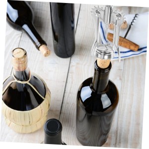 Stainless Corkscrew Wine Bottle Opener Manual Two in and Wine Bottle Opener with Bit and Extended Handle Easy to Use for Parties and Home Use