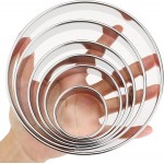 6 PCS Round Cookie Cutters (2, 3, 3.5, 4, 5, 6 Inch), Stainless Steel Biscuit Cutters For Baking, Large Circle Cookie Cutter for Baking, Pastry, Donuts, Fondant, Sandwich