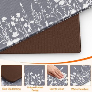 Kitchen Mats for Floor, Kitchen Rugs Sets of 2, Cushioned Anti Fatigue Mats for Kitchen Floor, Non-Slip Kitchen Decor, Water Resistant Kitchen Rug for Home, Kitchen, 17.3