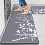 Kitchen Mats for Floor, Kitchen Rugs Sets of 2, Cushioned Anti Fatigue Mats for Kitchen Floor, Non-Slip Kitchen Decor, Water Resistant Kitchen Rug for Home, Kitchen, 17.3