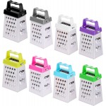 8 Pcs Mini Cheese Grater Professional Box Grater Stainless Steel Garlic Ginger Small Food Shredder Spices Gadget with 4 Sides Safe Zester for Kitchen Cheese Chocolate Vegetable Potatoes
