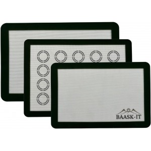 Silicone Baking Mats Set – 3 Pcs, Non-Stick Reusable, Parchment-Free Oven liners (18