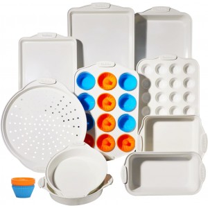 Baking Pans Set with Silicone Handles, 3...