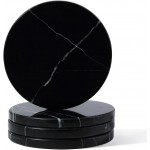 Koville Marble Coaster Set of 4, Round Coasters, 4