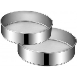 2 Pack Flour Sifter,Stainless Steel Fine...