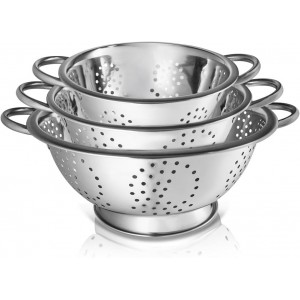 Whysko 3 Pack Stainless Steel Colanders ...