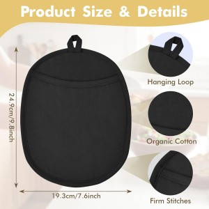 2Pack Silicone Pot Holders and Oven Mitts for Kitchen Heat Protection, Rated Hot Pads with Non-Slip Grip, Flexible, Thick Heat Resistant Mitts, Dishwasher Safe & Easy Storage(Black)