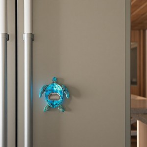Beer Bottle Opener Souvenir Turtle Refrigerator Sticker Creative with Magnetic Adsorption Strong Bottle Opening Tool