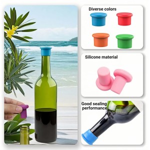 8-Pack Vibrant Silicone Wine Stoppers - Reusable, Airtight Champagne & Beer Bottle Sealer - Leakproof Beverage Savers for Wine, Sparkling Drinks, Soda (Multi-Color)