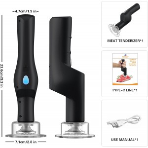 Electric Meat Tenderizer, Handheld Cordless Electric Heavy Duty Meat Tenderizer Hammer, 37 Stainless Steel Sharp Needles Kitchen Tenderizer for Steak, Beef, Chicken Chops, Pork Chops