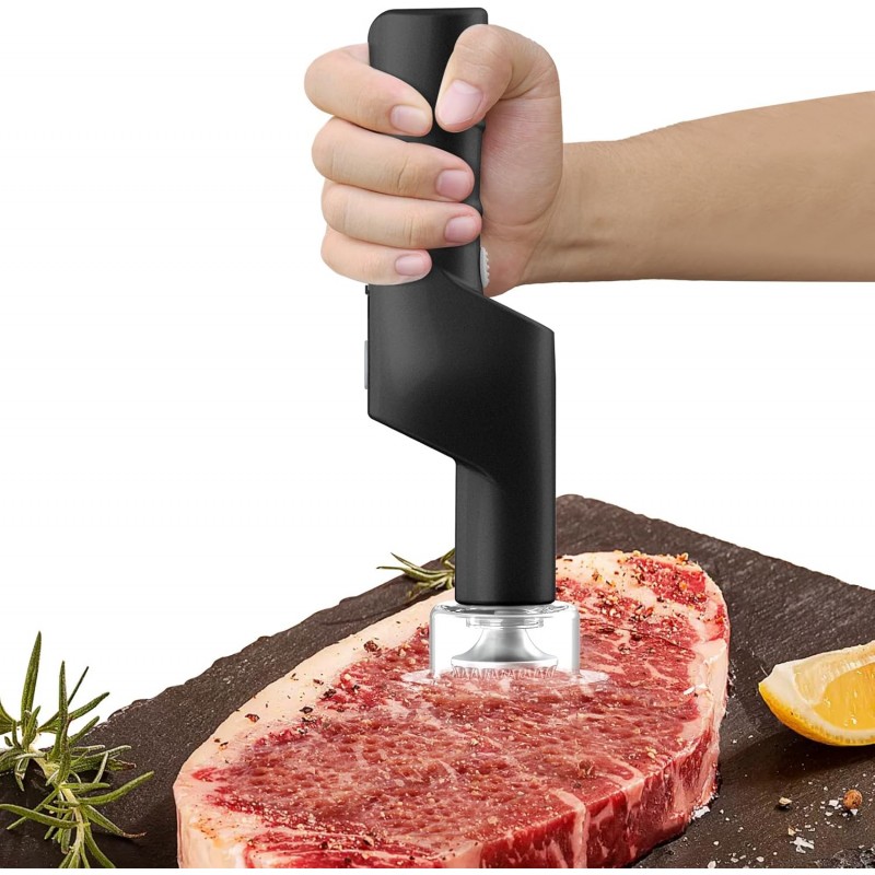 Electric Meat Tenderizer, Handheld Cordless Electric Heavy Duty Meat Tenderizer Hammer, 37 Stainless Steel Sharp Needles Kitchen Tenderizer for Steak, Beef, Chicken Chops, Pork Chops
