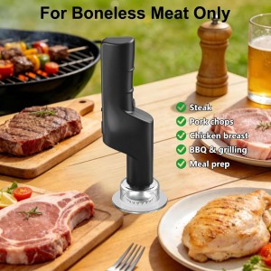 YOTAN Electric Meat Tenderizer for Steak, 3 Speed Powerful Motor, Tenderizes Tough Meat in Seconds, Stainless Steel Tender Head, Safe One-Press Design, Easy to Clean, for Beef Pork Chicken BBQ