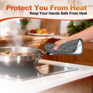 5 Pack Pot Holders for Kitchen Heavy Duty Hot Pads, Hot Pads for Kitchen,8 Inch Square Potholders for Cooking, Baking & Grilling (Blue)