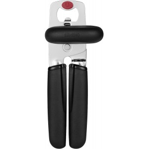 Beneno Can Opener, Heavy Duty Manual Can Opener with Magnet Lid Lifter & Bottle Opener, Hand Can Opener Manual with Ergonomic Soft Grip, Easy Turn Knob for Arthritis & Weak Hands, Easy to Use, Black