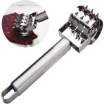 Stainless Steel Meat Tenderizers Roller, Rolling Meat Tenderizer with Ultra Sharp Needle Blades, Meat Rolling Hammer Meat Tenderizer for Kitchen Cooking Meat Tenderizing Steak, Beef, Chicken & Pork