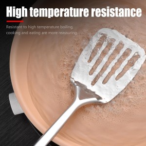 Premium Stainless Steel Kitchen Utensil Set, 8-Piece Cooking Tools with Black Ergonomic Handles, Includes Turner, Spoons, Skimmer, Whisk