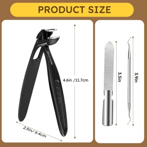 Upgrade Extended Toenail Clippers for Thick Toenails, Long Handled Nail Clippers for Seniors, Large Fingernail Clipper Angled Head with Catcher, Ergonomic Wide Opening Heavy Duty Cutter for Men Women