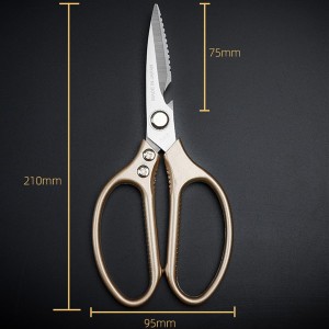 Kitchen Scissors All purpose, Have duty Stainless Steel Cooking Shears for Cutting Meat, Chicken,Poultry, Fish, Herbs, Seafood Scissors with Comfort Grip gold