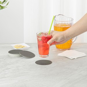 Restaurantware Paper Coasters 100 Pack of 3.5 Inch Disposable Beverage Coasters Absorbent for Hot and Cold Drinks Blue Coffee Cup Essentials for Table Decor, Kitchen, Home Patio or Living Room