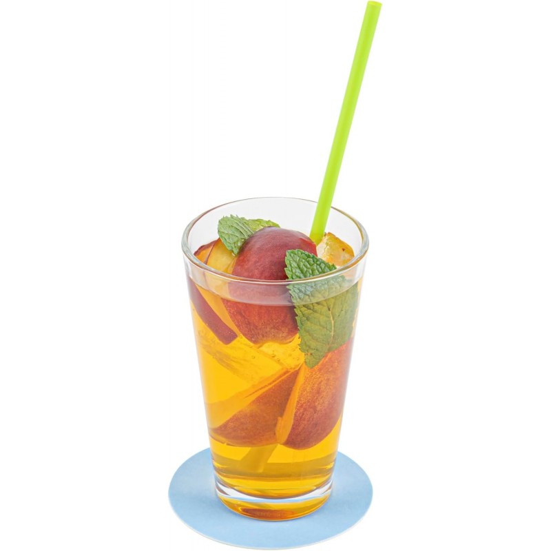 Restaurantware Paper Coasters 100 Pack of 3.5 Inch Disposable Beverage Coasters Absorbent for Hot and Cold Drinks Blue Coffee Cup Essentials for Table Decor, Kitchen, Home Patio or Living Room