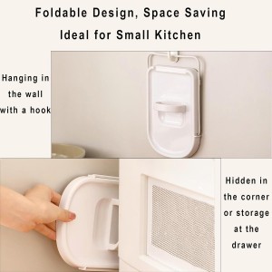 Foldable Pot Lid Holder & Spoon Rest - ABS with Stainless Steel, Non-Slip Silicone Base, Holds Lids & Utensils, Dishwasher Safe, Space-Saving Kitchen Organizer for Countertop