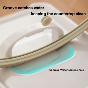 Foldable Pot Lid Holder & Spoon Rest - ABS with Stainless Steel, Non-Slip Silicone Base, Holds Lids & Utensils, Dishwasher Safe, Space-Saving Kitchen Organizer for Countertop