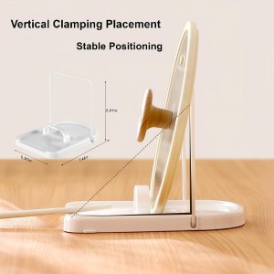 Foldable Pot Lid Holder & Spoon Rest - ABS with Stainless Steel, Non-Slip Silicone Base, Holds Lids & Utensils, Dishwasher Safe, Space-Saving Kitchen Organizer for Countertop