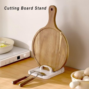 Foldable Pot Lid Holder & Spoon Rest - ABS with Stainless Steel, Non-Slip Silicone Base, Holds Lids & Utensils, Dishwasher Safe, Space-Saving Kitchen Organizer for Countertop