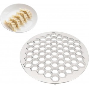 Russian Dumpling Maker with 61 Holes – Aluminum Alloy Pelmeni Mold, Dishwasher Safe Dumpling Press for Home & Restaurant Use