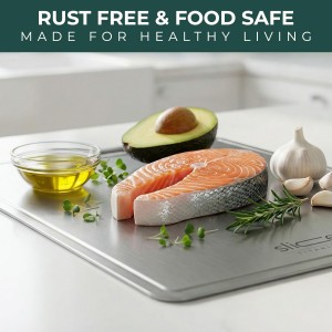 Real Titanium Cutting Board for Kitchen, Pure Titanium Large 15x11 Metal Cutting Boards for Meat and Vegetables, Food Safe, Dishwasher Safe