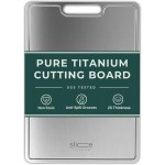 Real Titanium Cutting Board for Kitchen, Pure Titanium Large 15x11 Metal Cutting Boards for Meat and Vegetables, Food Safe, Dishwasher Safe