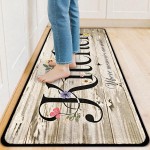 Kitchen Rugs and Mats Non Slip, Farmhouse Floral Kitchen Mats for Floor, Machine Washable Comfort Cushioned Soft Faux Wool Runner Rugs for Sink, Laundry Room, Office, Hallway, 20