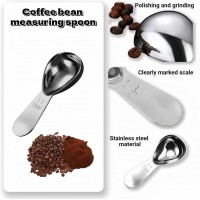1 Tbsp(15ml) Coffee Scoop,Stainless Steel Measuring Spoons for Coffee,Protein Powder,Sugar,Easy Read Laser Engraved Mark,Short Handle Fits in Container,Rust-Resistant,Drop-Resistant (1T 15ml)