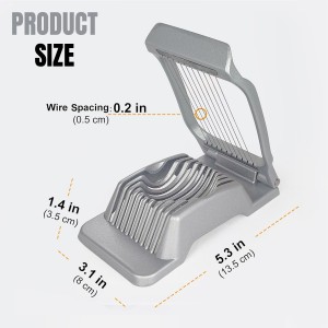 OCHI Stainless Steel Egg Slicer, Heavy Duty Aluminum Cutter for Hard Boiled Eggs, Dishwasher Safe, Perfect for Strawberries & Soft Fruits
