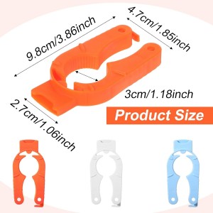 8 Pcs Water Bottle Opener Plastic Bottle Cap Opener Multi-Purpose Orange Soda Can Openers Plastic Jar Grip for Weak Hands Home Kitchen Camping Outdoor Adventure