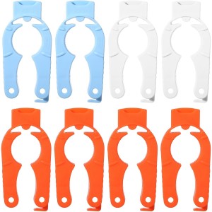8 Pcs Water Bottle Opener Plastic Bottle Cap Opener Multi-Purpose Orange Soda Can Openers Plastic Jar Grip for Weak Hands Home Kitchen Camping Outdoor Adventure