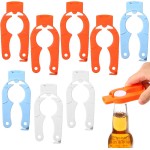 8 Pcs Water Bottle Opener Plastic Bottle Cap Opener Multi-Purpose Orange Soda Can Openers Plastic Jar Grip for Weak Hands Home Kitchen Camping Outdoor Adventure